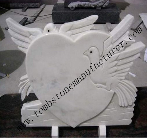 dove carving headstone1